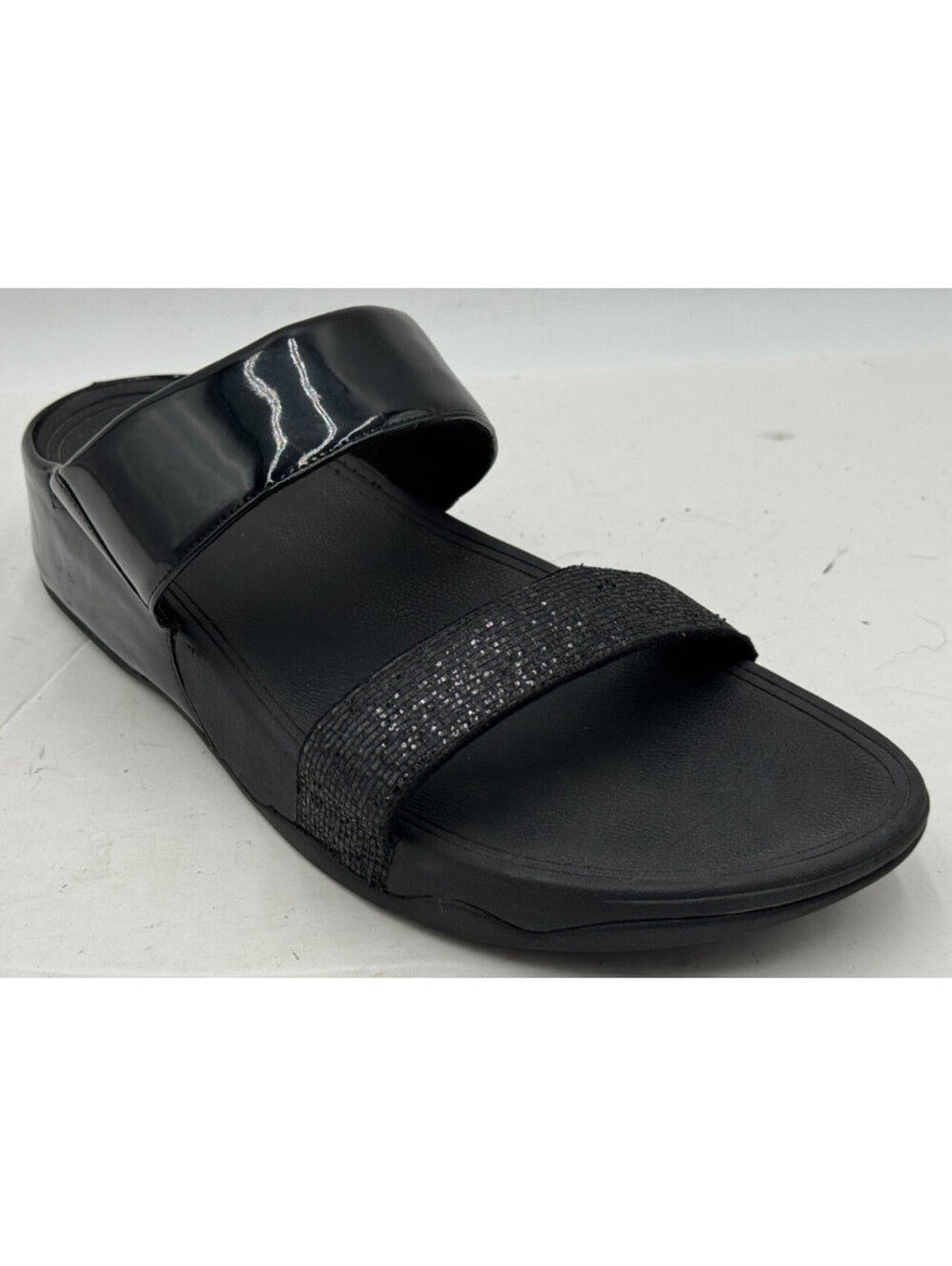 FitFlop Sequin Slides Women's Sandals Size 11 Black Casual Slip OnFlip Flop